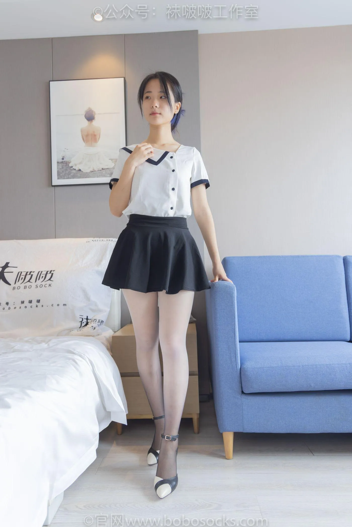 [BoBoSocks袜啵啵]NO.089 小淳-高跟鞋、黑白渐变丝袜 [140P]插图9